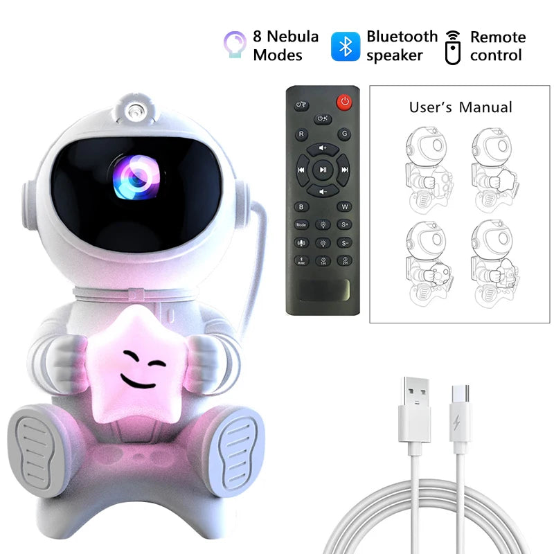 Bluetooth Astronaut LED Night Light Galaxy Star Projector