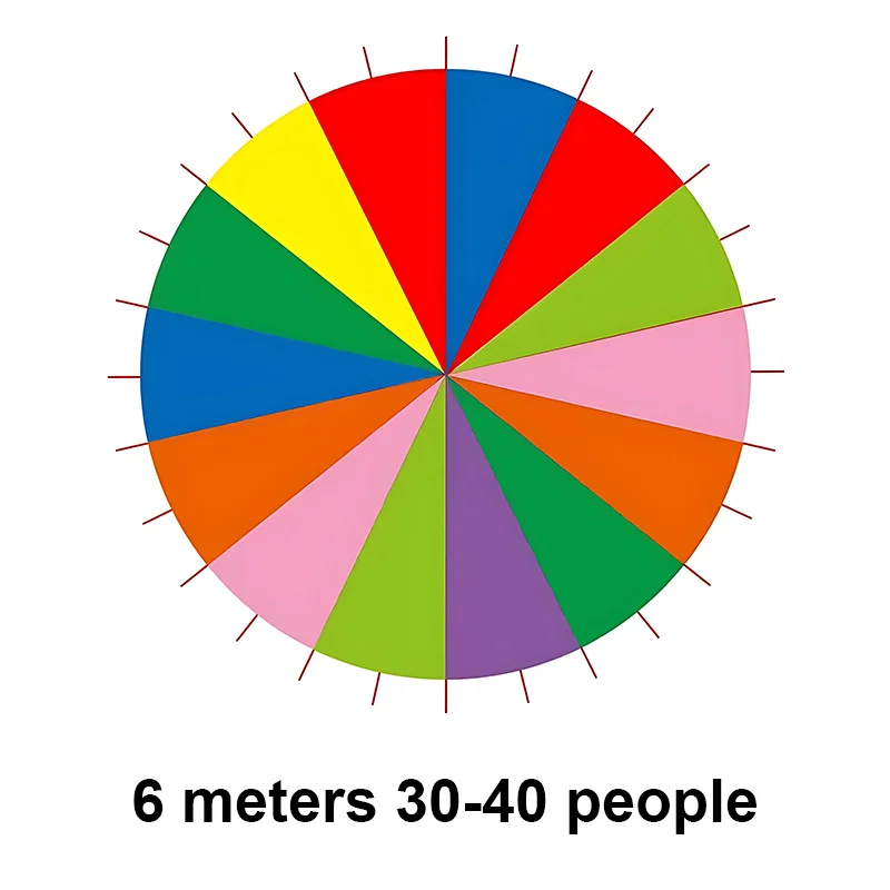 1M/2M/3.6M/5M/6M Rainbow Parachute Toy