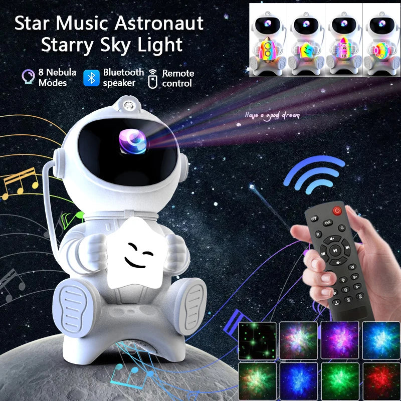 Bluetooth Astronaut LED Night Light Galaxy Star Projector