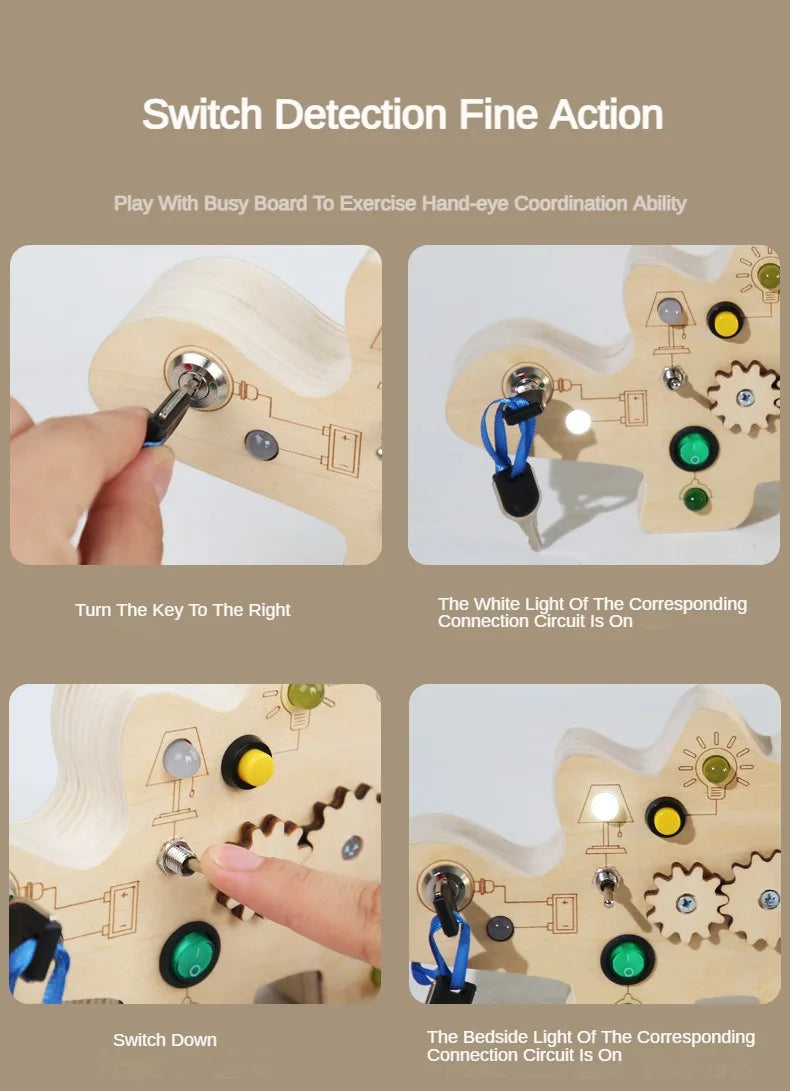 Montessori LED Busy Board